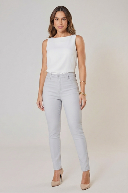 Calça Casual Cós Alto Premium