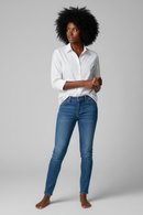 Camisa Social Feminina Branca Lisa